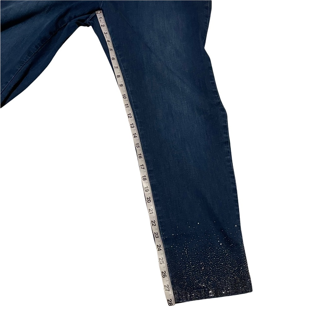 Soft Surroundings Dazzle Crop Jeans 1X Pull On Rhinestone Embellished - Picture 11 of 13